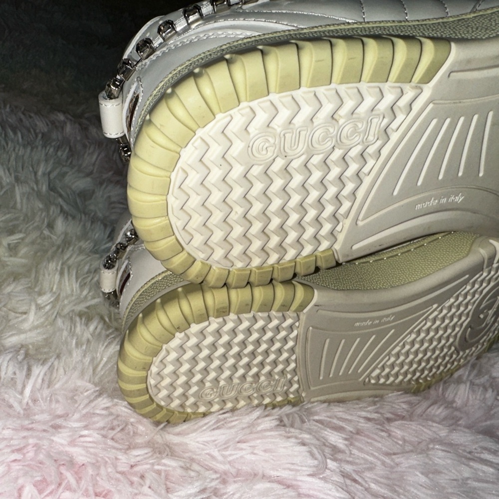 New Gucci Re-Web Crystal Chain Sneakers Size 38 - Picture 16 of 16